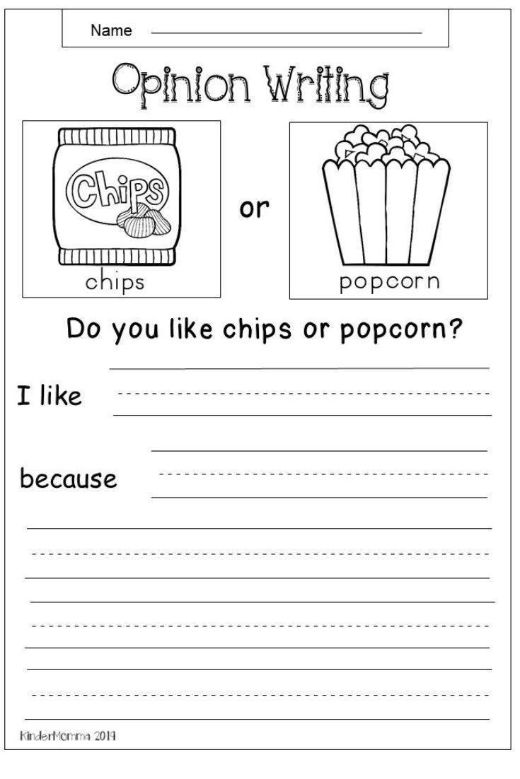 Free Opinion Worksheet Writing For Elementary Writing Worksheets 