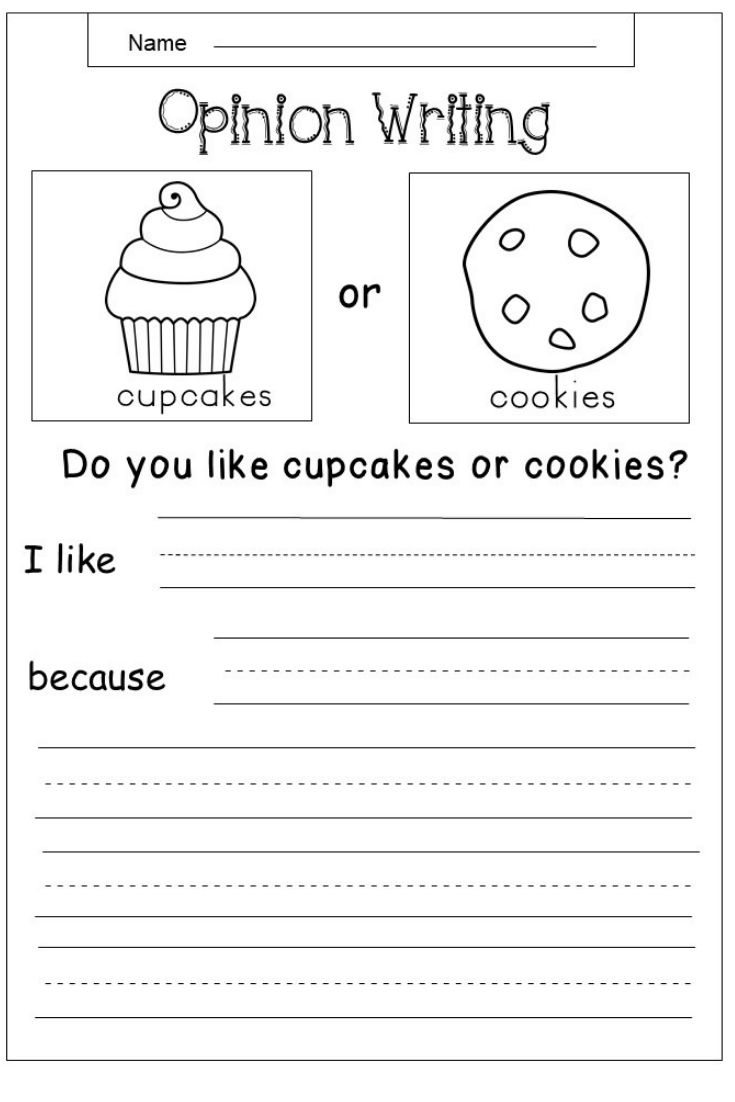 Free Opinion Writing Printable Kindermomma Kindergarten Writing 