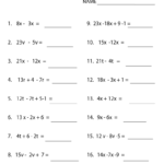 Free Printable Algebra Variable Expressions Worksheet