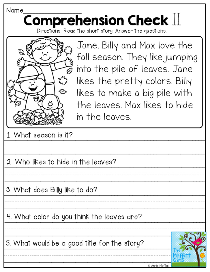 Free Printable Comprehension Worksheets For 5Th Grade Printable ...