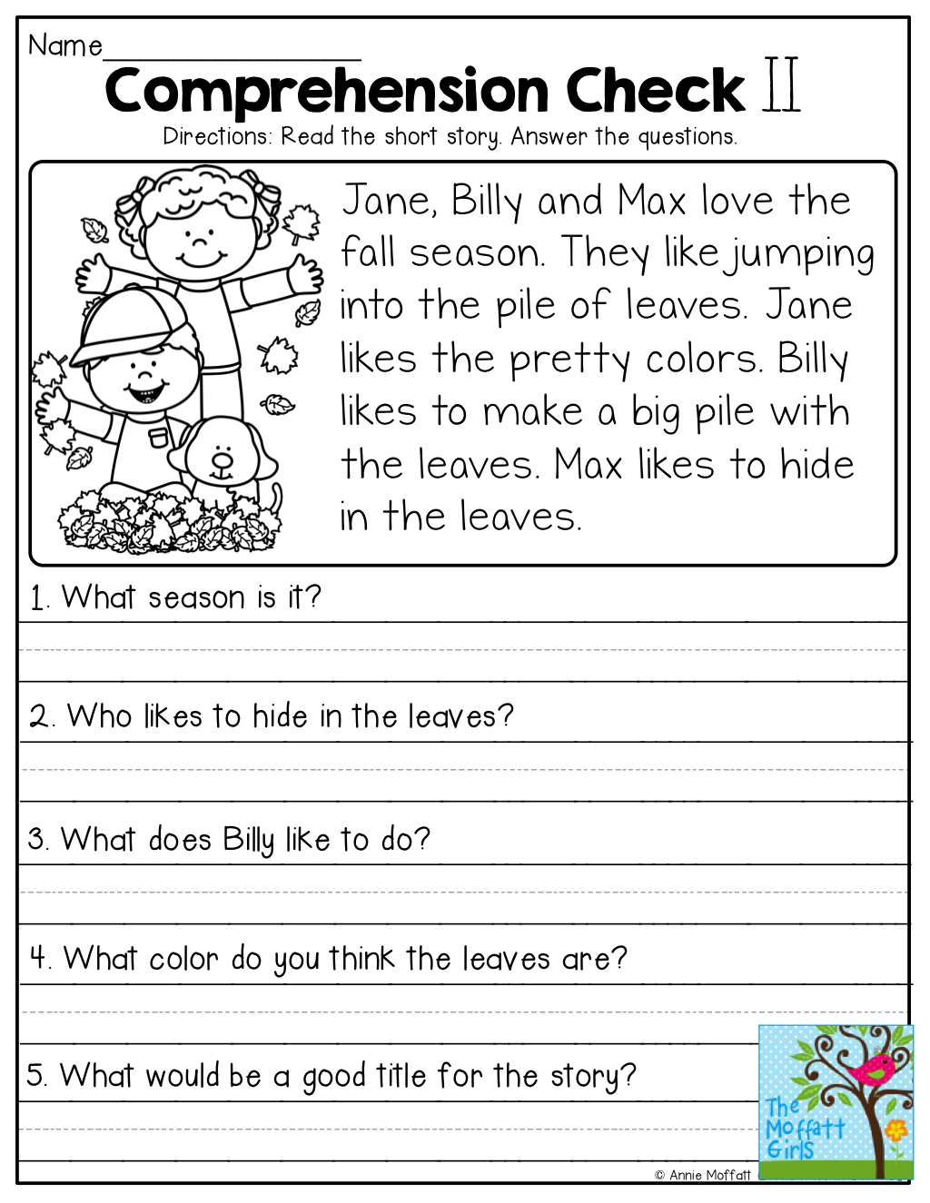 Free Printable Comprehension Worksheets For 5Th Grade Printable 