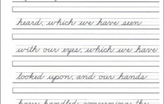 Free Printable Cursive Handwriting Worksheets For 4th Grade Learning