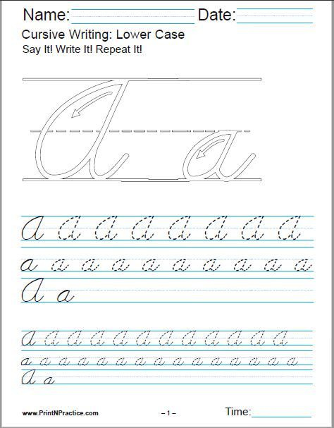 Free Printable Cursive Handwriting Worksheets For Kids Learning How 