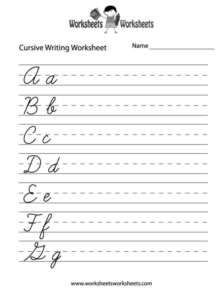 Cursive Writing Worksheets For Grade 4