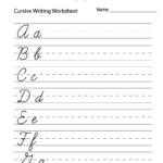 Free Printable Cursive Writing Worksheets For 4Th Grade Printable