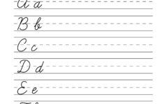 Free Printable Cursive Writing Worksheets For 4Th Grade Printable
