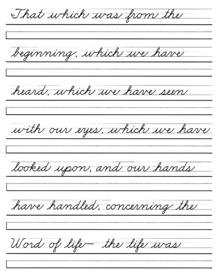 Free Printable Handwriting Worksheets Adults