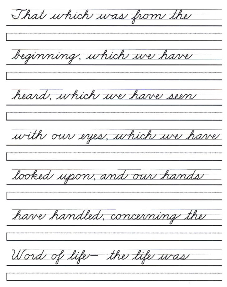 Adult Handwriting Worksheets Free Printable