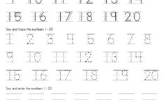 Free Printable Kindergarten Number Worksheets Activity Shelter