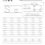 Free Printable Letter S Writing Practice Worksheet For Kindergarten