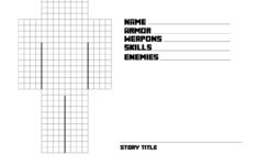 Free Printable Minecraft Character Story Design Sheet Pepper Scraps