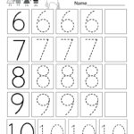 Free Printable Practice Writing Numbers Worksheet For Kindergarten