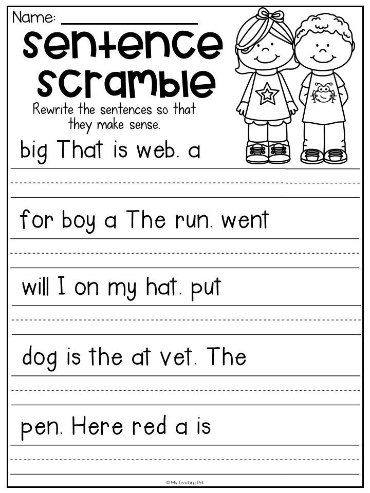 Free Printable Scrambled Sentences Worksheets Learning How To Read
