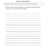 Free Printable Summarizing Worksheets 4Th Grade Free Printable