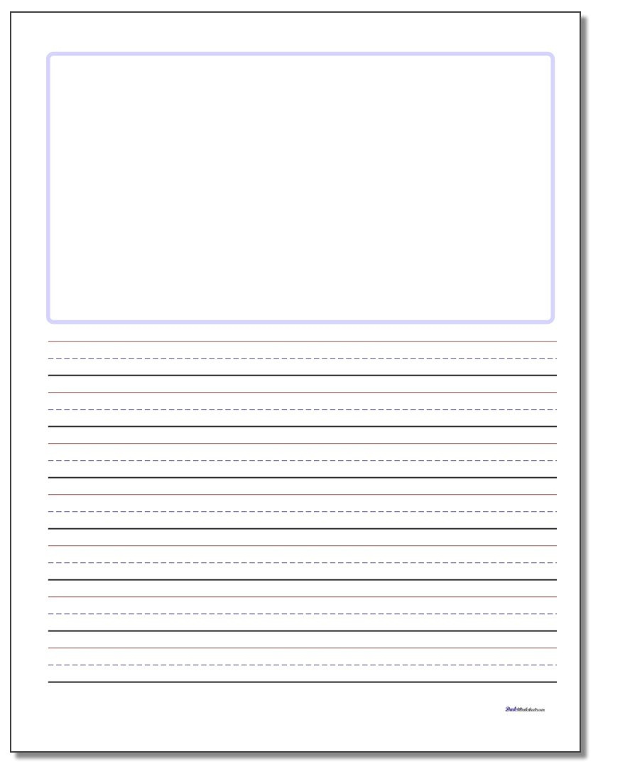 Writing Template With Picture Box Writing Worksheets
