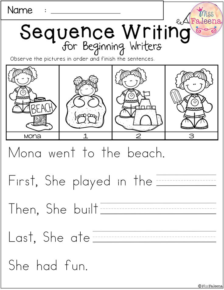 Free Sequence Writing For Beginning Writers Sequencing Worksheets 