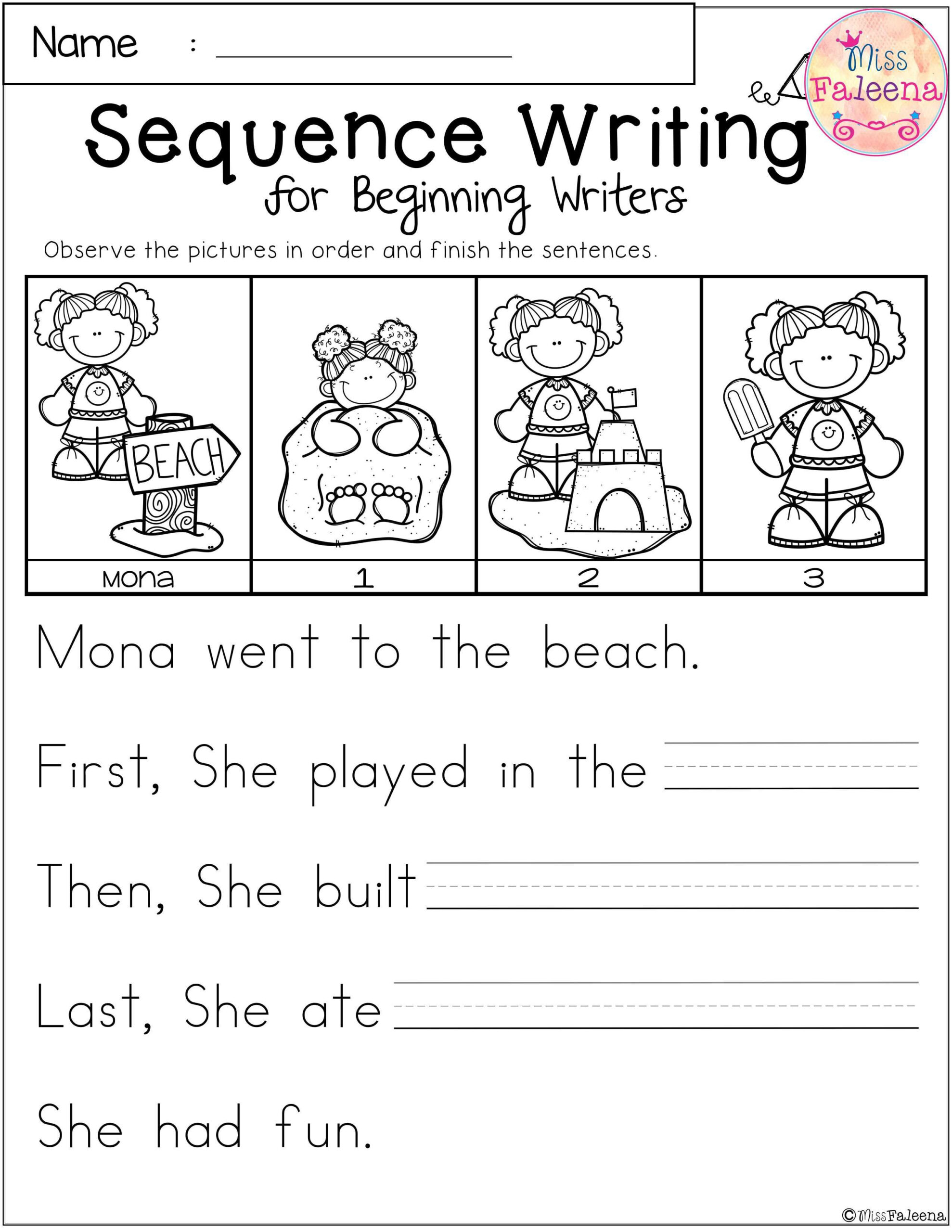 Free Sequence Writing For Beginning Writers With Images Sequence 