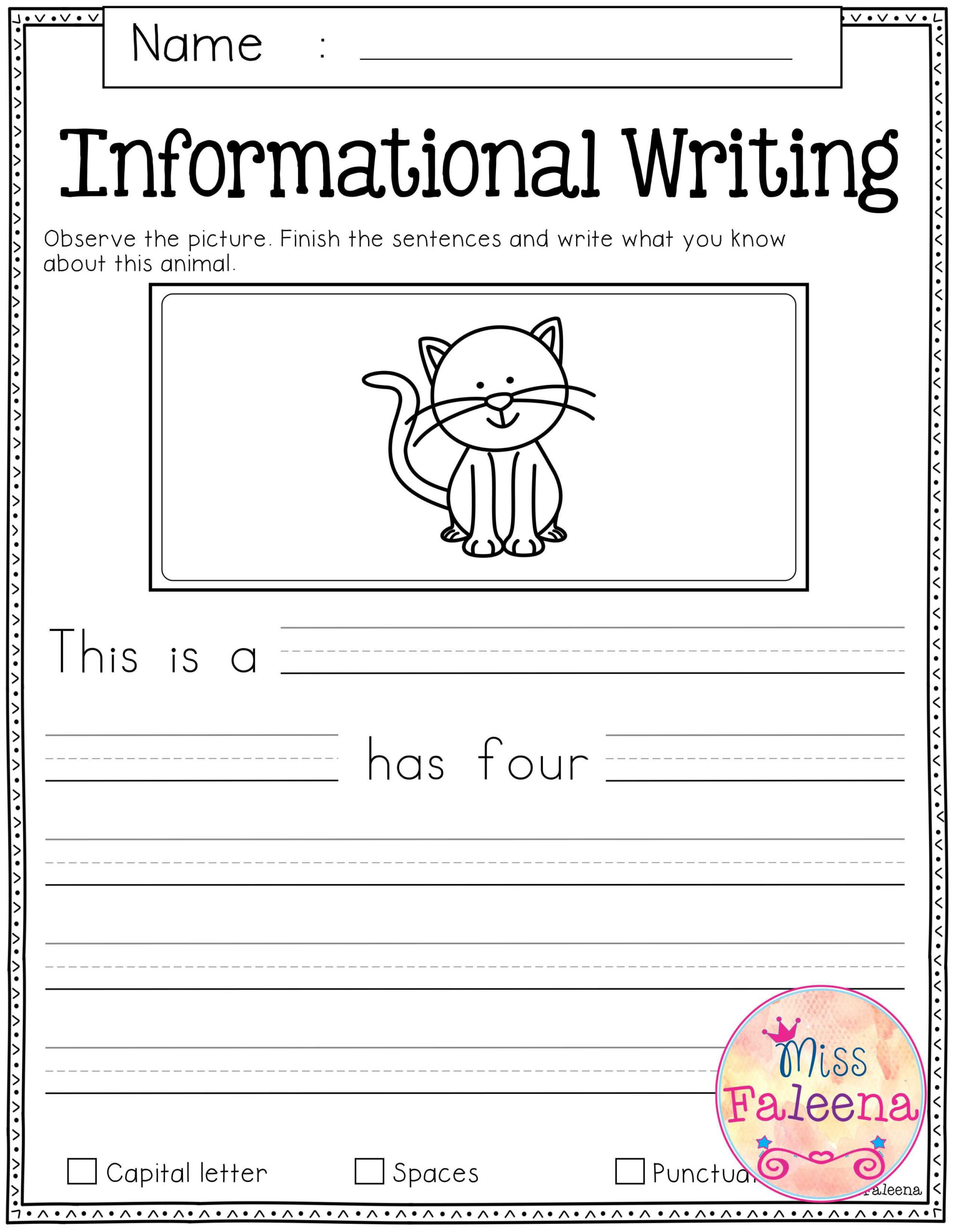 Free Writing Prompts Free Writing Prompts Kindergarten Writing 