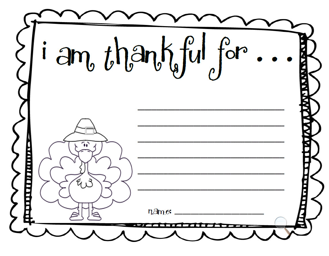 Fun For First Make An I Am Thankful List