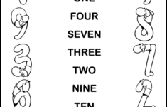 Fun Number Words 1 10 Spelling Worksheets For Kids