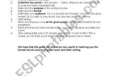 Functional Writing Formats ESL Worksheet By Freespirit1131