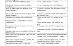 Geometry Conditional Statements Worksheet With Answers Nidecmege