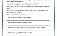 Grade 4 English Resources Printable Worksheets Topic Play Script