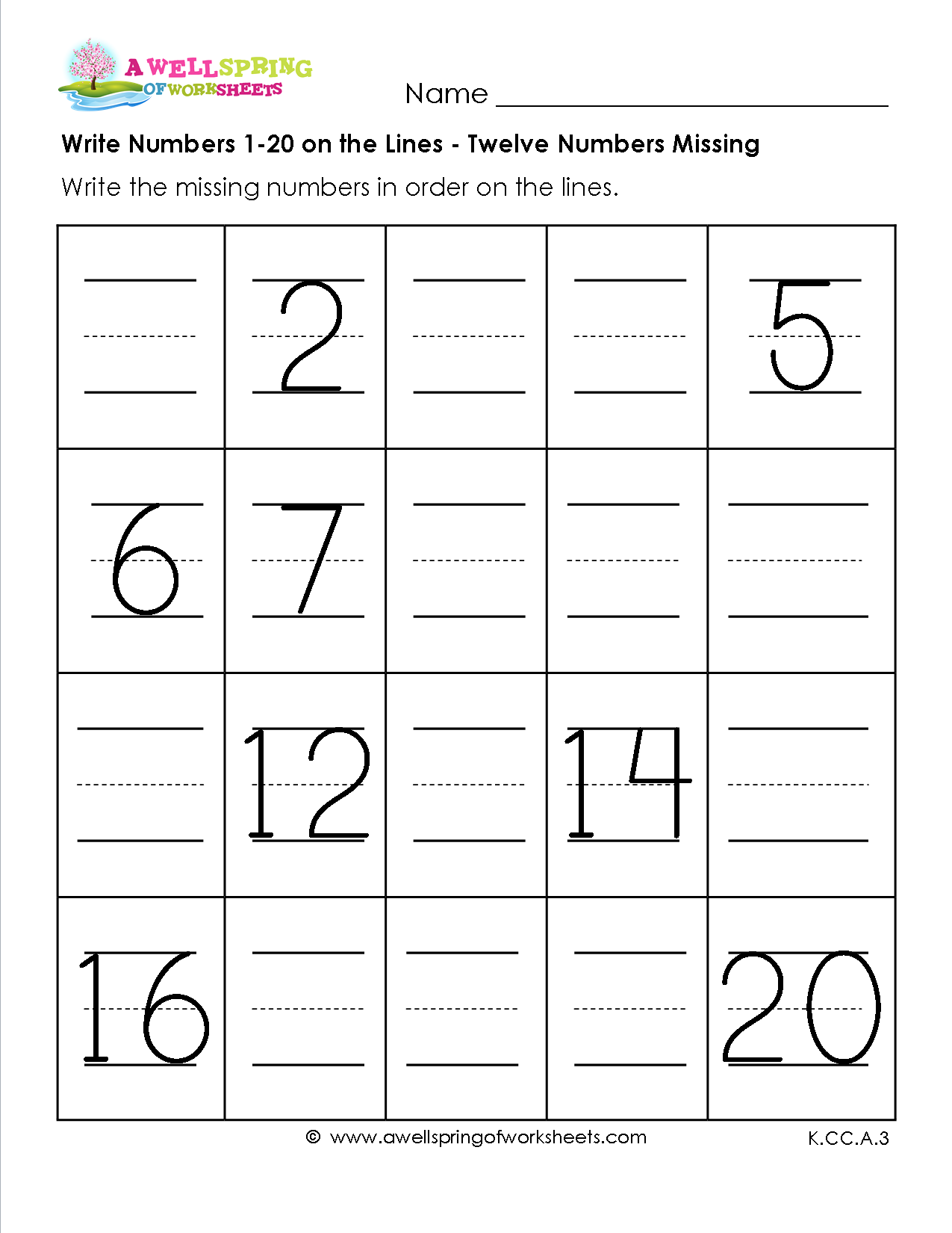 Grade Level Worksheets A Wellspring Of Worksheets Writing Numbers 1 