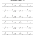 Handwriting Practice Letter A Free Handwriting Practice Letter A
