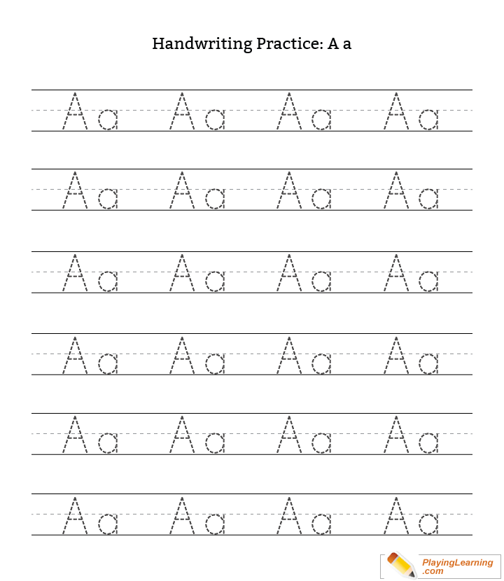 Handwriting Practice Letter A Free Handwriting Practice Letter A