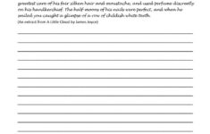 Handwriting Practise A Little Cloud character Description TMK