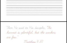 Harvest Bible Verses Print And Cursive Writing Practice Ministry To