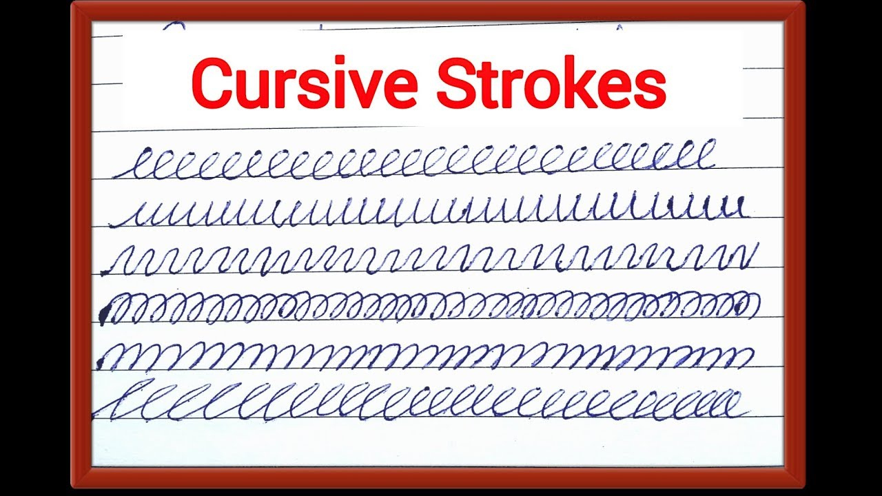 Cursive Writing Strokes Worksheets Writing Worksheets