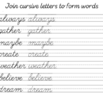 How To Learn Cursive Writing Free Worksheets