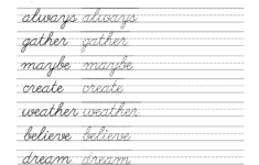 How To Learn Cursive Writing Free Worksheets