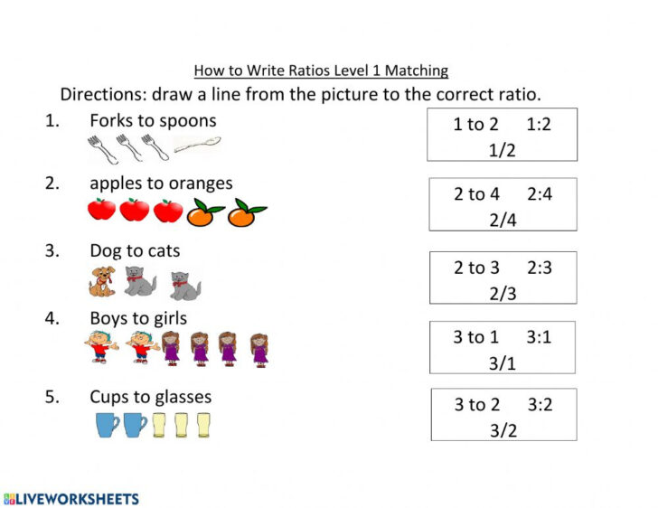 How To Write Ratios Interactive Worksheet | Writing Worksheets