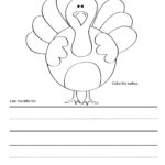 I Am Thankful For Thanksgiving Handwriting Coloring Worksheet