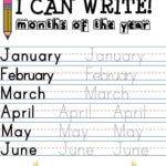 I Can Write Days Of The Week Months Of The Year Alphabet Tracing And