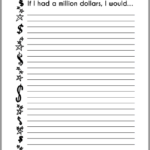 If I Had A Million Dollars Free Printable Writing Prompt For Upper