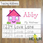 Kids Address Tracing Worksheet Learn Your Address I Know My Etsy