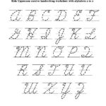 Kids Cursive Handwriting Worksheets A Z Uppercase Cursive Writing