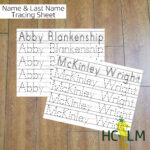 Kids First Last Name Tracing Worksheet Learning To Write Etsy