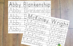 Kids First Last Name Tracing Worksheet Learning To Write Etsy