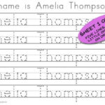 Kids Name Writing Worksheet Learn To Write Personalised Name Etsy