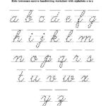 Kids Worksheets Alphabet Cursive Handwriting Cursive Handwriting