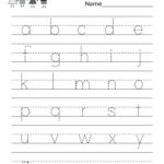 Kindergarten Dash Trace Handwriting Worksheet Printable Handwriting