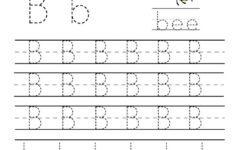 Kindergarten Letter B Writing Practice Worksheet Printable Writing