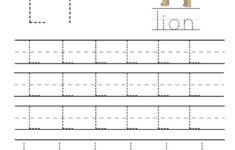 Kindergarten Letter L Writing Practice Worksheet Printable Writing
