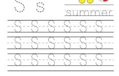 Kindergarten Letter S Writing Practice Worksheet Printable Writing