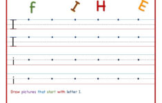 Kindergarten Letter Writing Worksheets Letter I